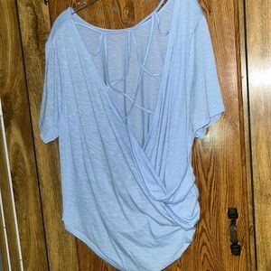 SHEIN light blue short sleeve shirt size 4X